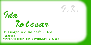 ida kolcsar business card